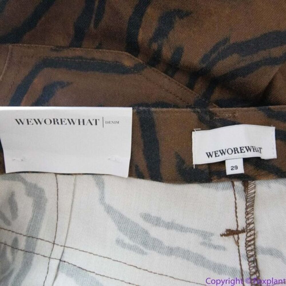 NEW WeWoreWhat Tiger Stripe Piped‎ Stiletto Slit The Icon Jeans, 29 - Picture 16 of 16